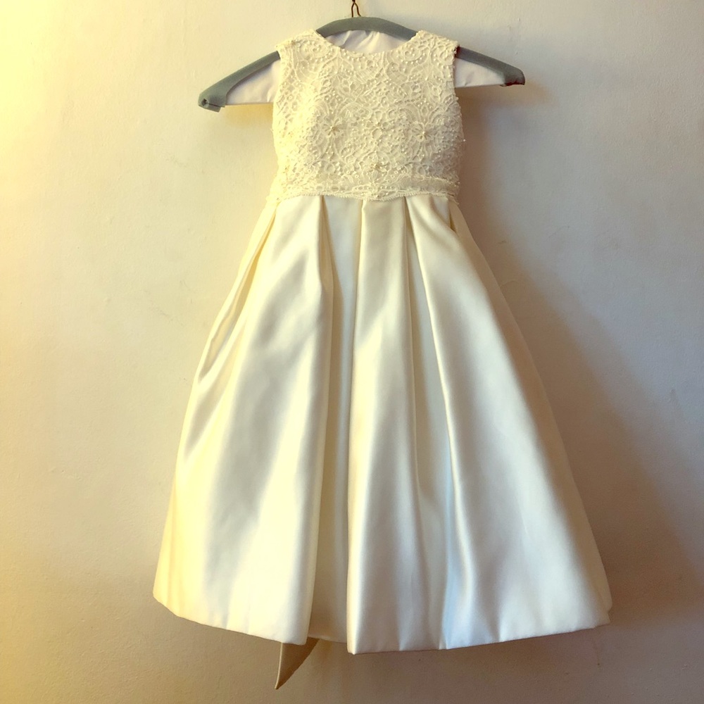 Joan Calabrese Ivory Flower Girl/Communion Dress